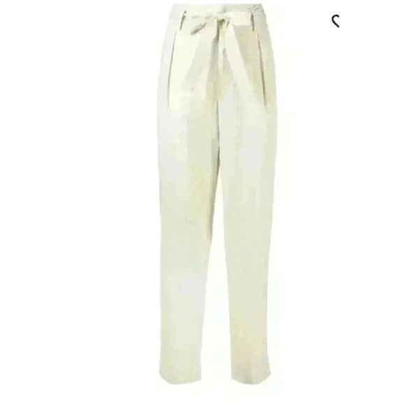 rag & bone Pants - NEW NWOT Rag & Bone Roxie Pants Beige Linen Size 6 Belted Tapered